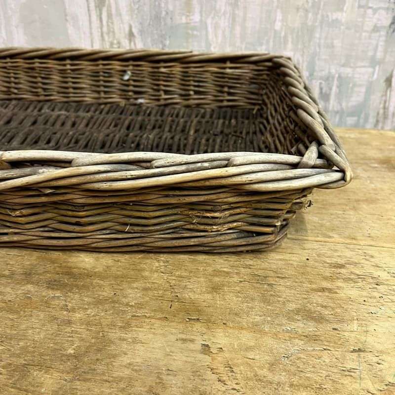 Low Wicker Tray Basket