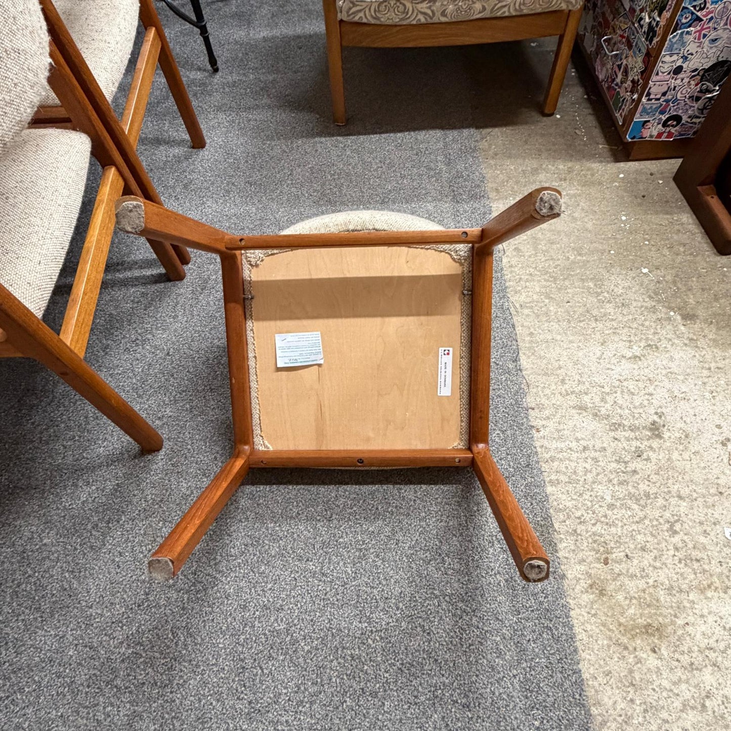 4x JL Moller Model 71 Style Upholstered Dining Chairs Mid Century Teak Frames