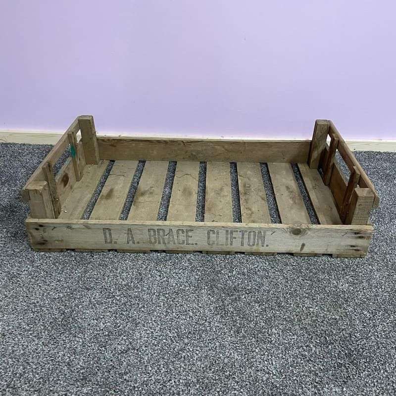 Rustic Rustic Wooden Slatted Vegetable Apple Crate Apple Crate