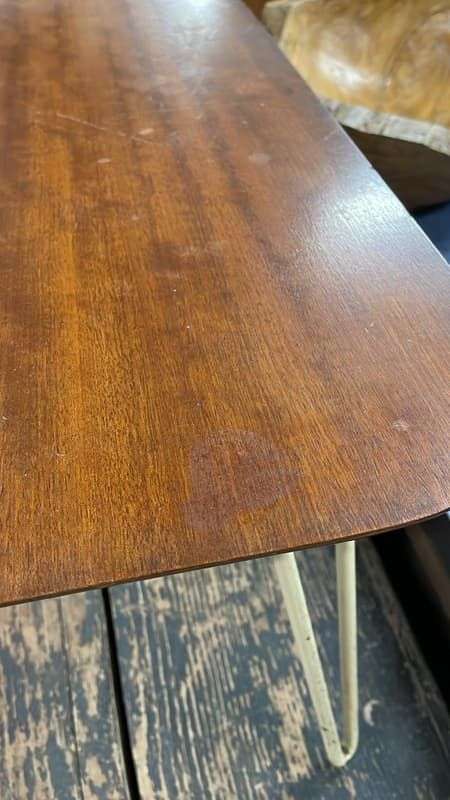 Vintage Retro Mid Century Low Coffee Side Table Hairpin Legs