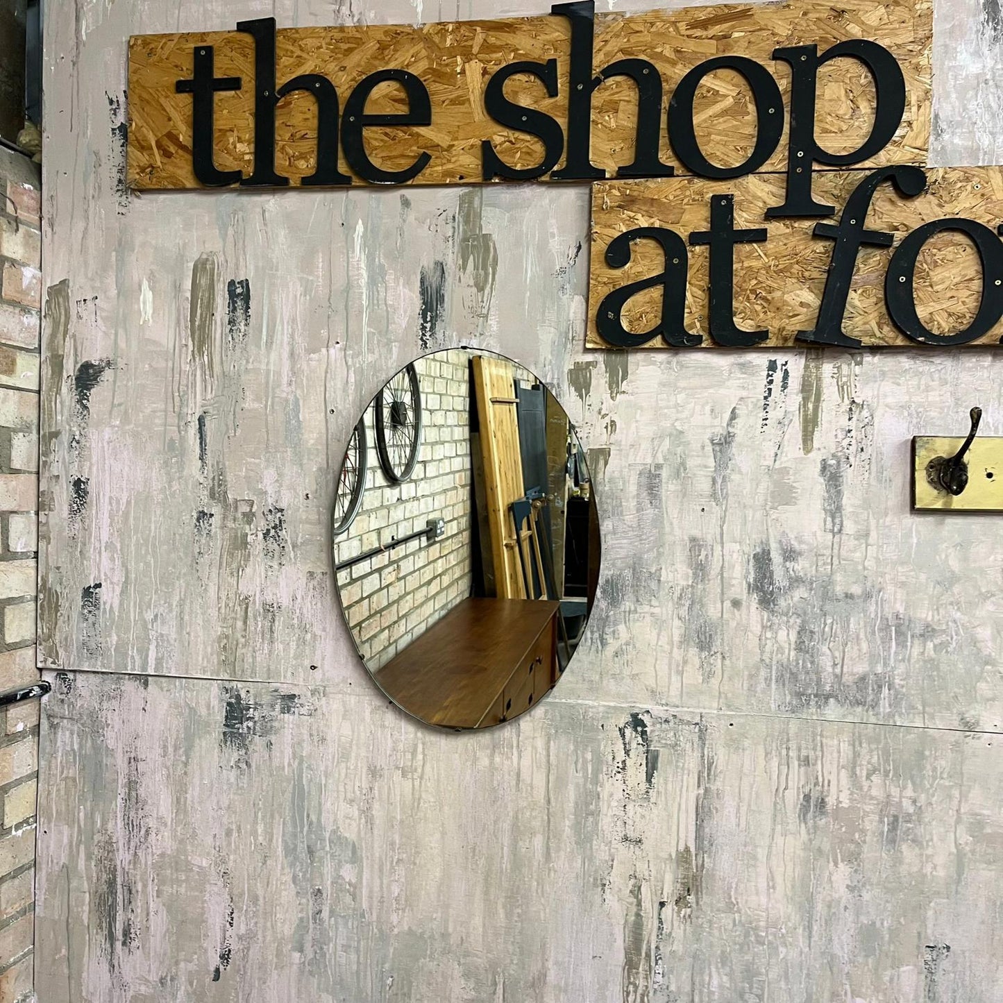 Vintage Oval Flat Mirror