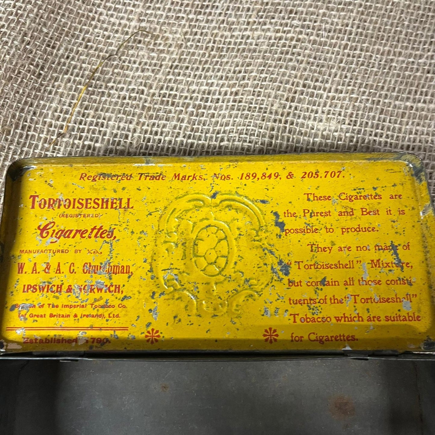 Antique Churchmans 1920s Tortoiseshell Cigarette Tin