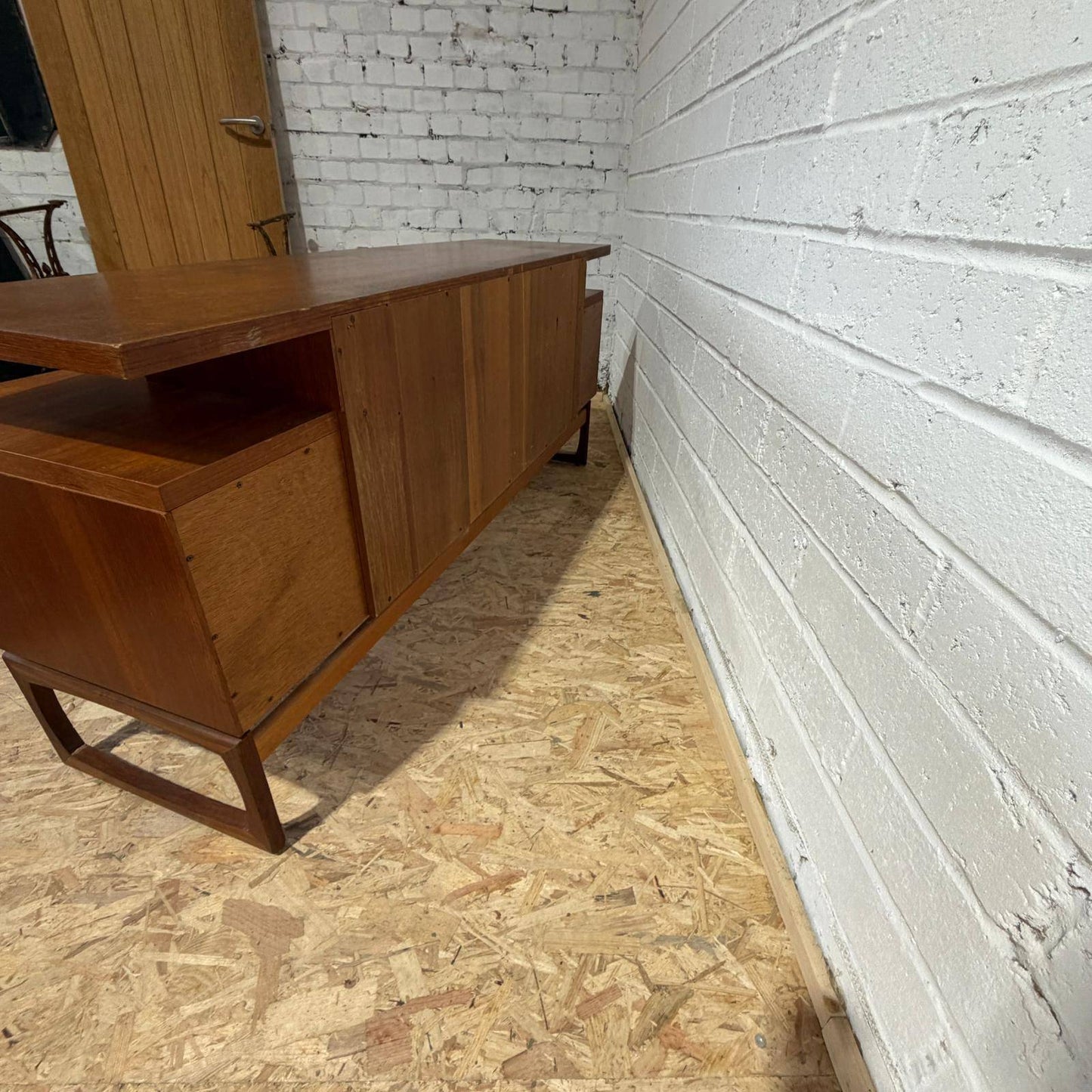 Mid Century G Plan Quadrille Dressing Table Desk Sideboard Two Drawers Cupboard