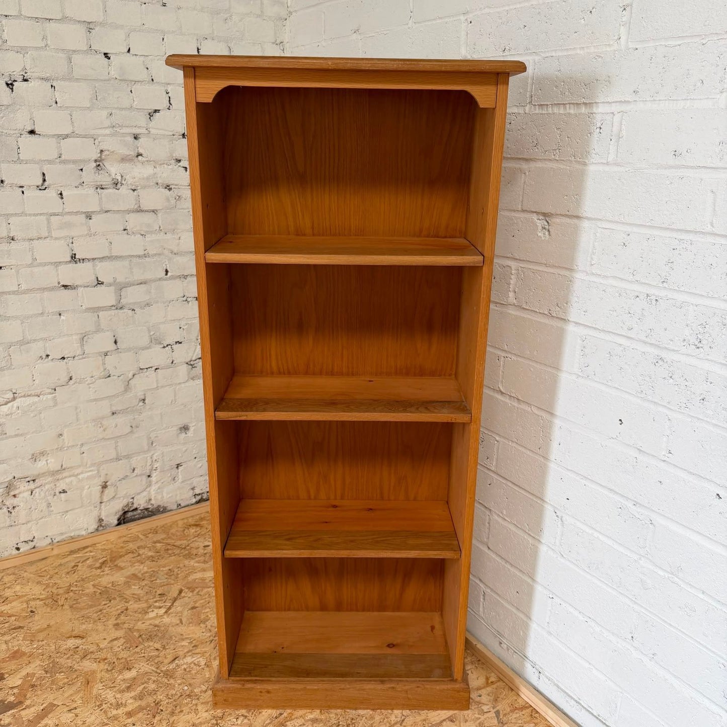 Modern Tall Pine 4 Shelf Bookcase