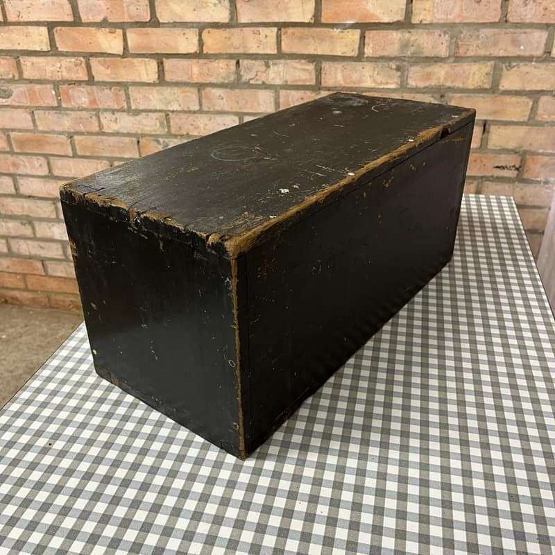 Vintage Painted Carpenters Drawer Tool Box 2 Trays No Key Great Patina