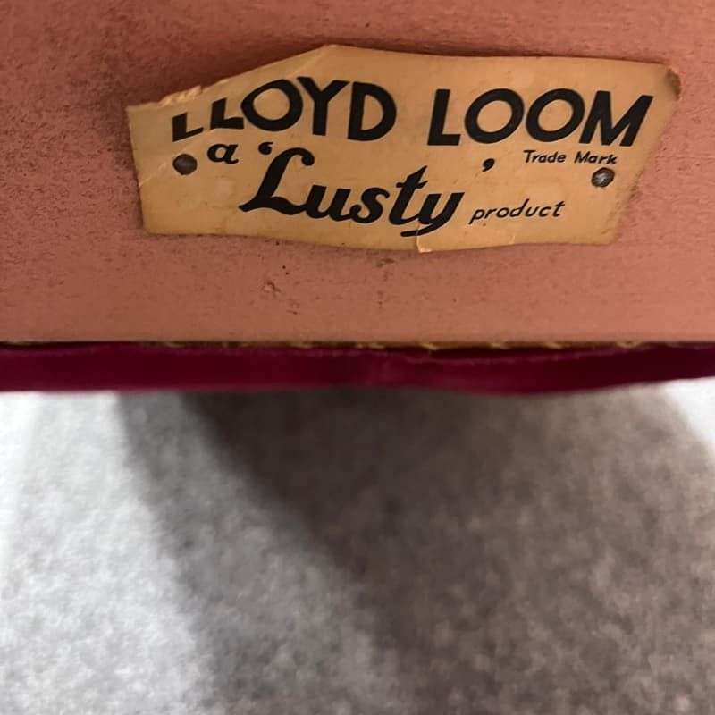 Vintage Lloyd Loom Lusty Chair Upholstered Seat Lounge Conservatory
