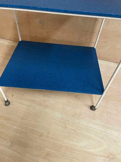 Vintage Retro Mid-Century 2 Shelves Drinks Trolley Metal Frame Castors Shelves