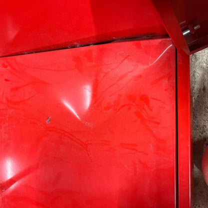 Modern Red Metal Wardrobe High Gloss Shelf Hanging Rail Locker Style