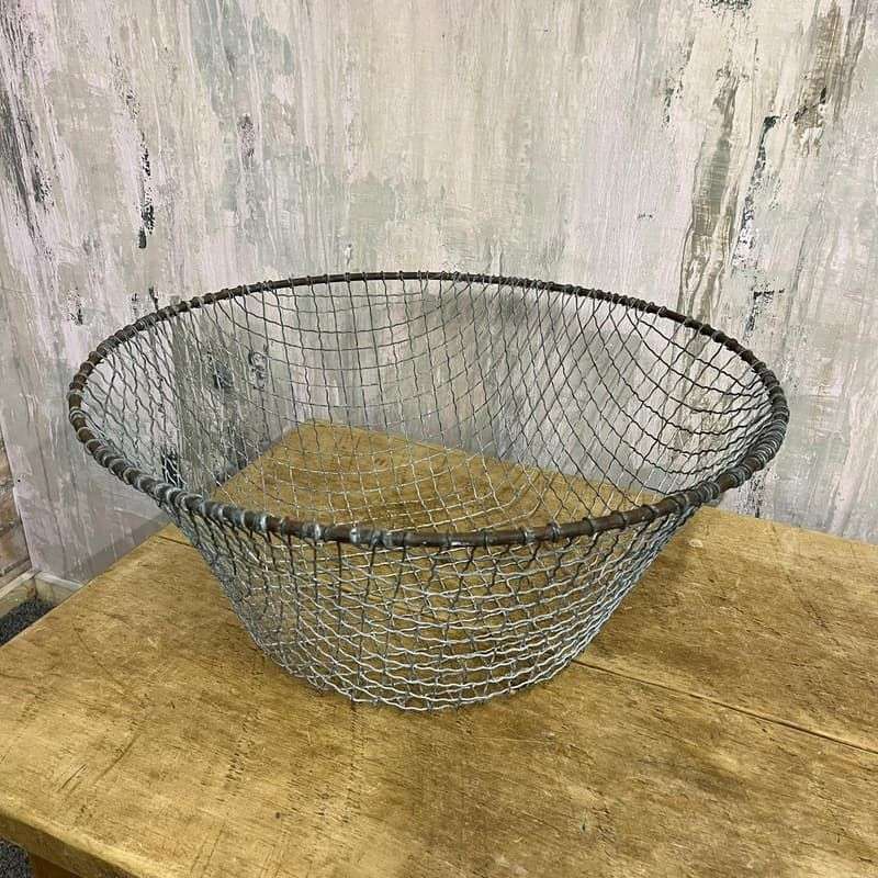 Large Wire Mesh Basket Round Base from Florist Store Retail Display