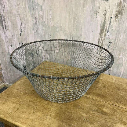 Large Wire Mesh Basket Round Base from Florist Store Retail Display