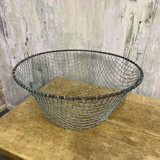 Large Wire Mesh Basket Round Base from Florist Store Retail Display