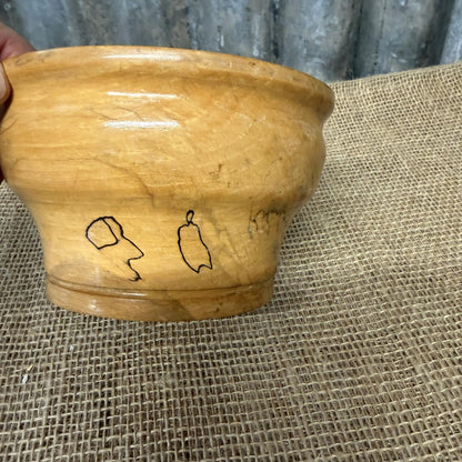 Simple Handcrafted Wooden Bowl Varnished