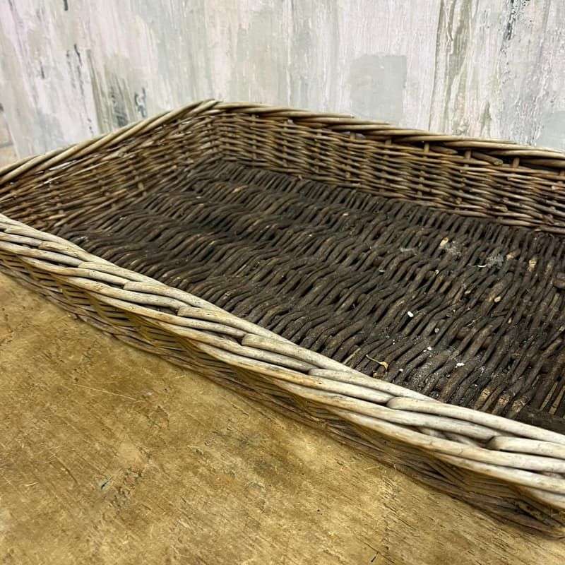 Low Wicker Tray Basket
