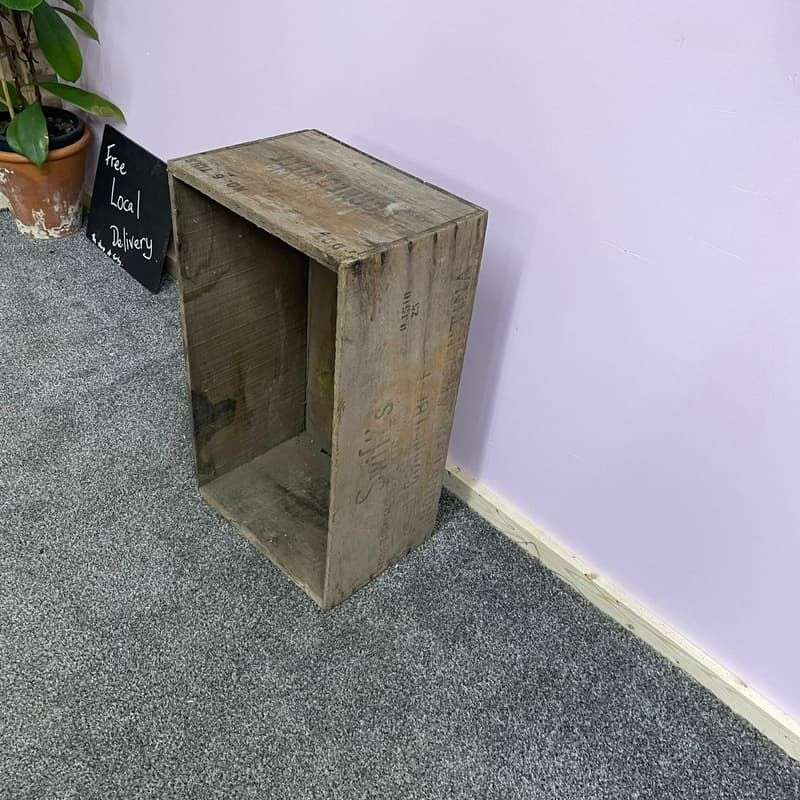 Vintage Swifts Corned Beef Wooden Crate Storage Bedside Table