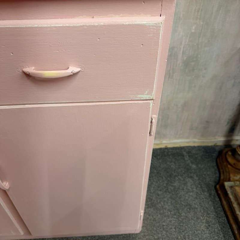 Vintage Retro Painted Kitchen Double Cupboard 2 Drawers Distressed Shabby Chic