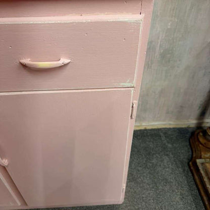 Vintage Retro Painted Kitchen Double Cupboard 2 Drawers Distressed Shabby Chic