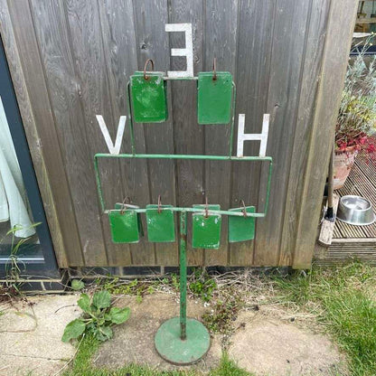 Vintage Crown Green Bowling Scoreboard Metal Frame Calendar Garden House Numbers
