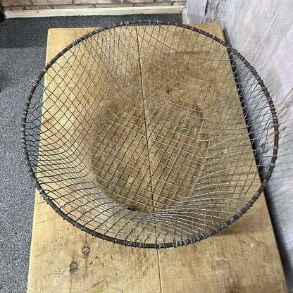 Large Wire Mesh Basket Round Base from Florist Store Retail Display