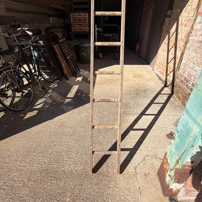 Vintage 13ft 15 Rung Wooden Ladder Great Patina