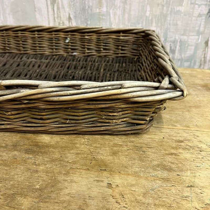 Low Wicker Tray Basket