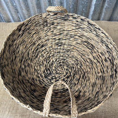 Large Twin Handled Seagrass Woven Basket