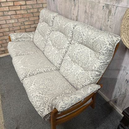 Ercol Saville 3 Seater Sofa Solid Wood Frame Upholstered Recovered Cushions