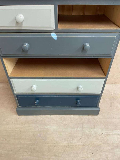 Solid Pine Shabby Chic Multicoloured Chest of Drawers Storage Unit Farrow Ball