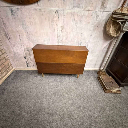 Pair Mid Century Herbert E Gibbs Glazed Low Bookcases Tapered Legs