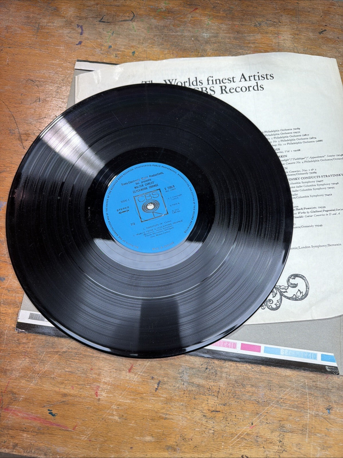 Walter Carlos – Clockwork Orange (1972) UK CBS 73059 LP – A1/B1 Early Pressing