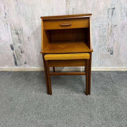 Vintage 1970’s Chippy Telephone Table And Seat Original Pull Out Slide