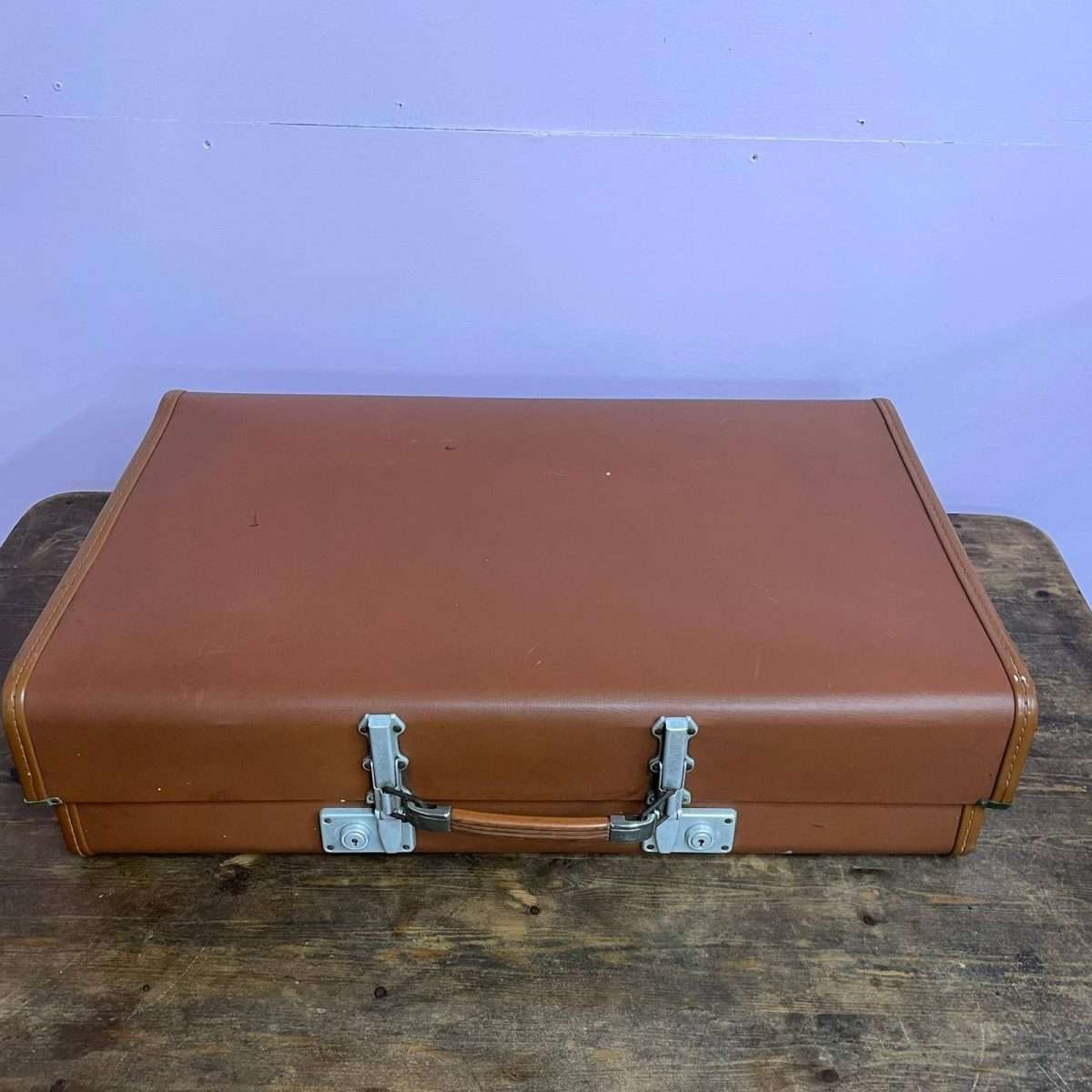 Vintage Revelation Tan Brown Suitcase Great Condition Hospitality Retail Prop