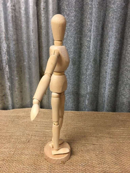 Wooden Artists Poseable Figure On Stand