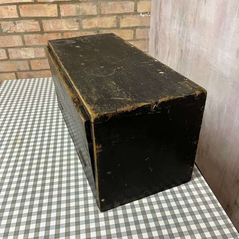 Vintage Painted Carpenters Drawer Tool Box 2 Trays No Key Great Patina