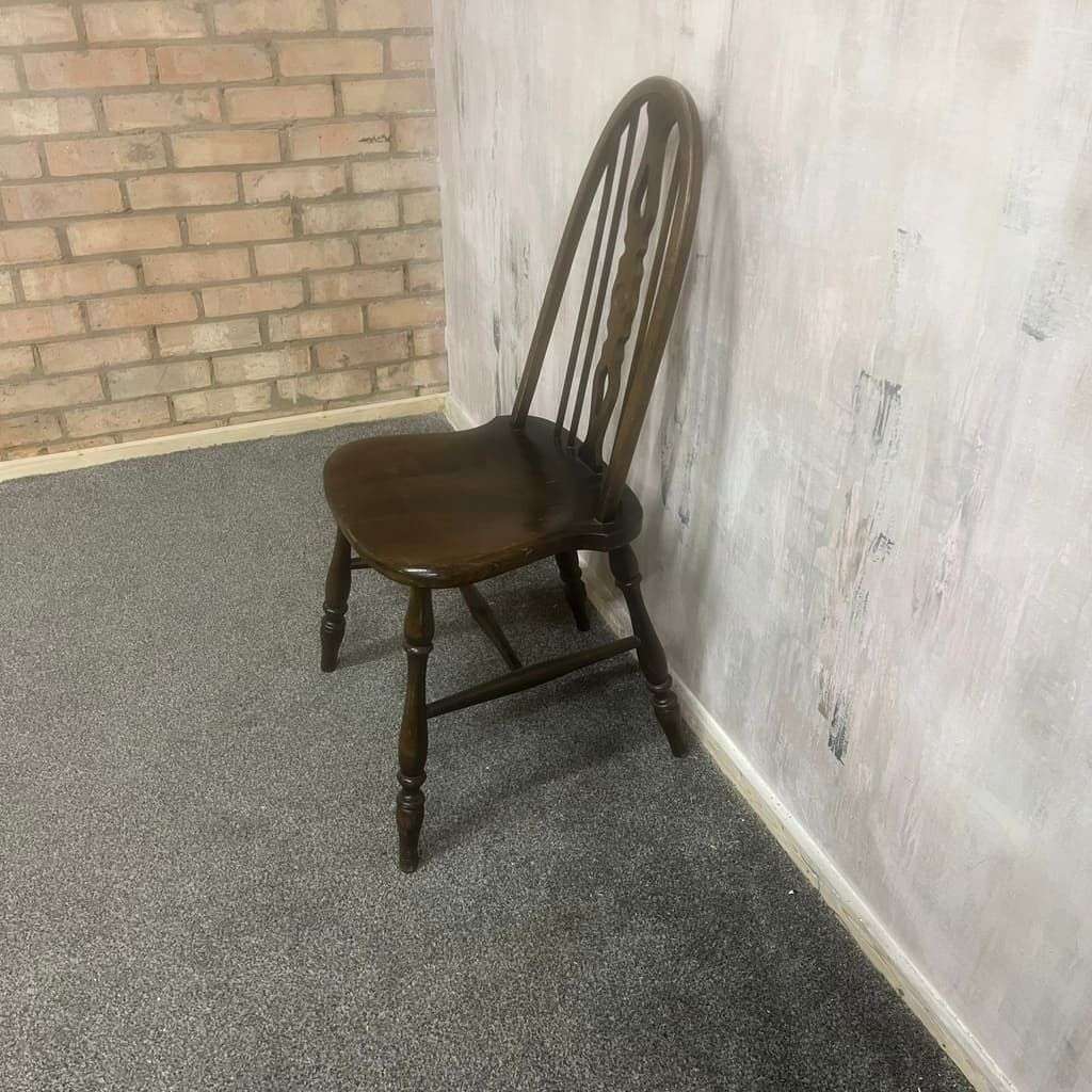 Vintage Glenister Windsor Style Stick Back Dining Chair Turned Legs
