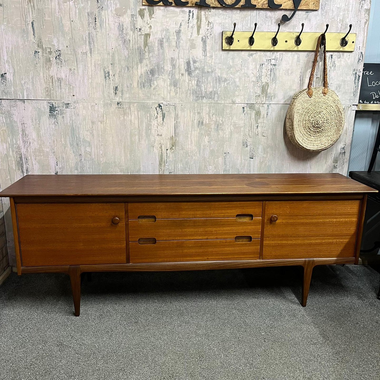 Vintage A Younger Afromosia Teak Fonseca Sideboard 1960s Mid Century John Herber