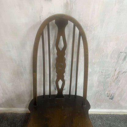 Vintage Glenister Windsor Style Stick Back Dining Chair Turned Legs