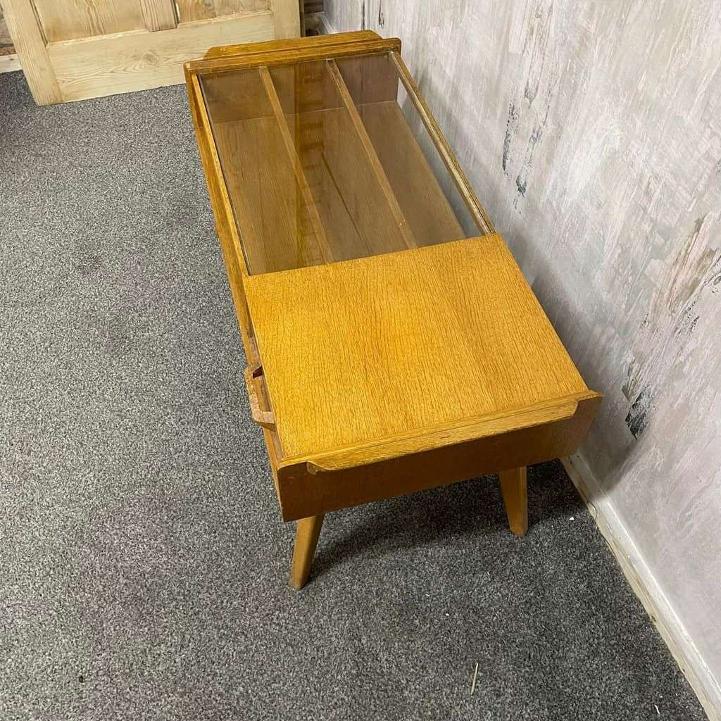 G Plan Mid Century Brandon Coffee Table Telephone Side Table Glass Topped Drawer