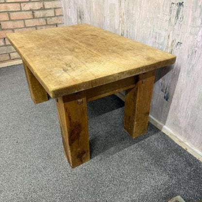 Rustic Scaffold Style Coffee Side Table Reclaimed Wood Chunky Finish