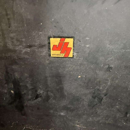 Vintage Solicitors Black Metal Deed Chest Side Handles Side Coffee Table Toys