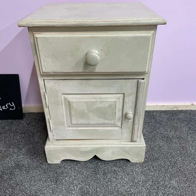 Painted Cabinet Single Drawer Over Cupboard Farrow &amp; Ball French Grey
