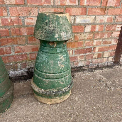 Vintage Early 20thC Stone Chimney Pots Planters Great Patina Aged