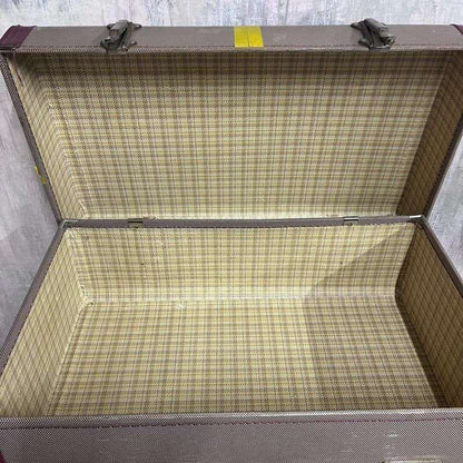 Vintage Suitcase Burgundy Trim And Handle Luggage Prop Retail