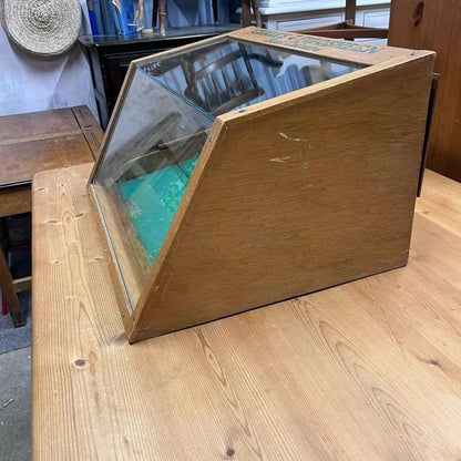 Vintage Anchor Clarks Filosheen Glass Fronted Retail Display Cabinet Single Draw