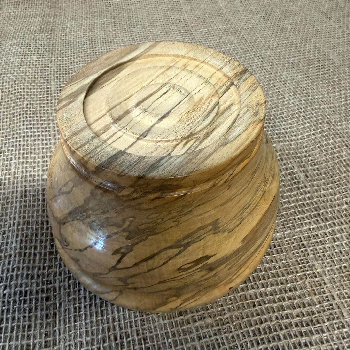 Simple Handcrafted Wooden Bowl Varnished