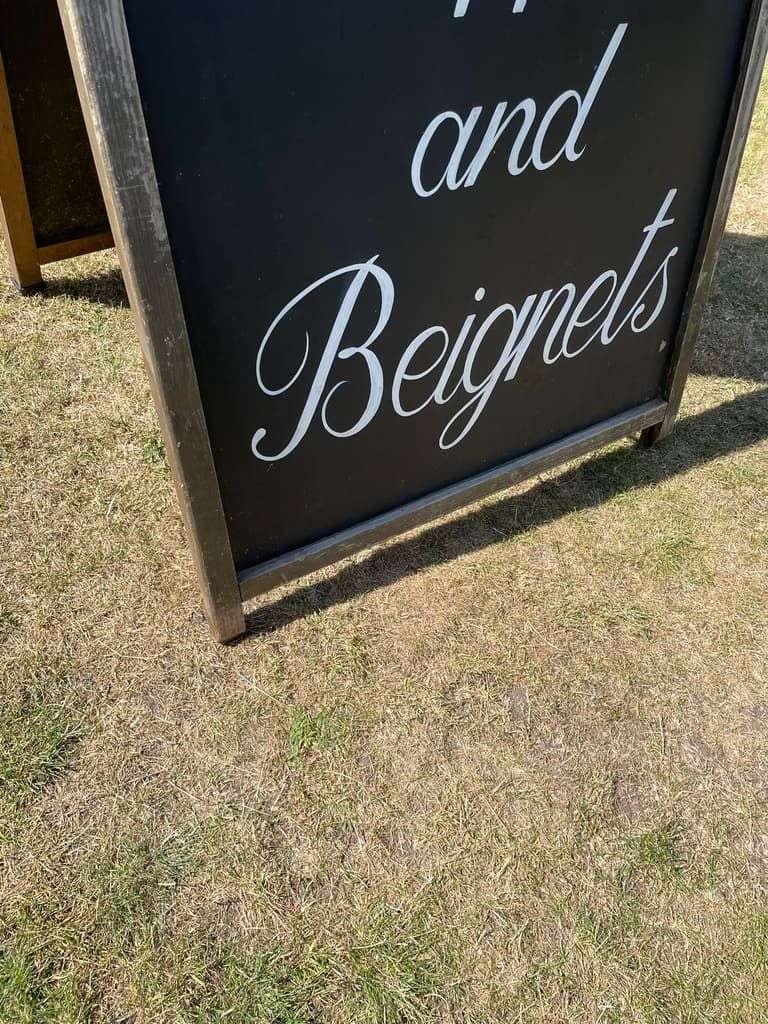 Vintage Extra Large A-Frame Advertising Chalk Pavement Board Wood Frame 2 Widths