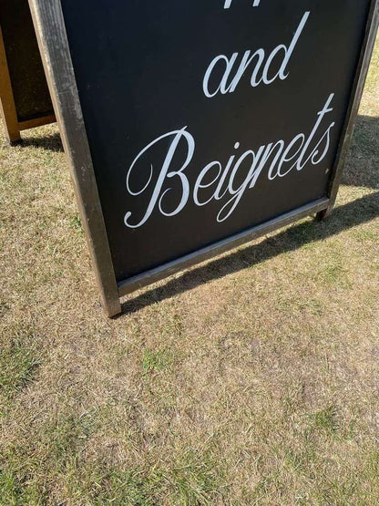 Vintage Extra Large A-Frame Advertising Chalk Pavement Board Wood Frame 2 Widths