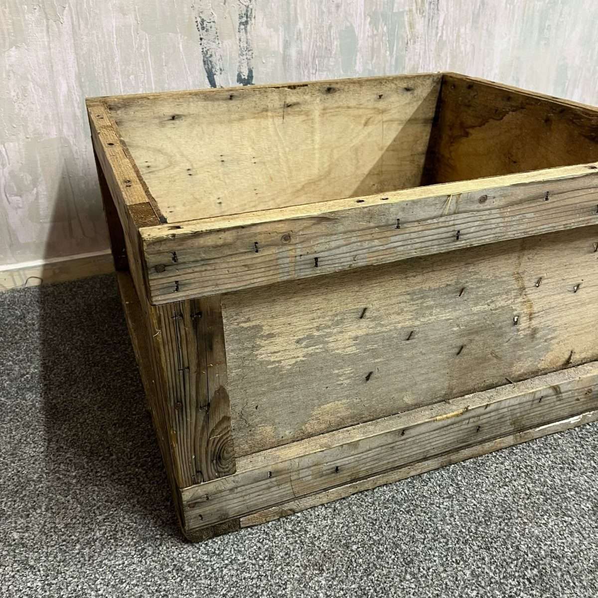 Vintage Solid Wood RAF Packing Crate RAF Henlow Bedford W O Smith