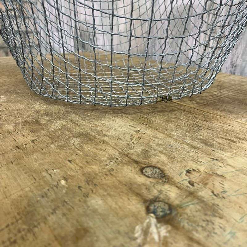 Large Wire Mesh Basket Round Base from Florist Store Retail Display