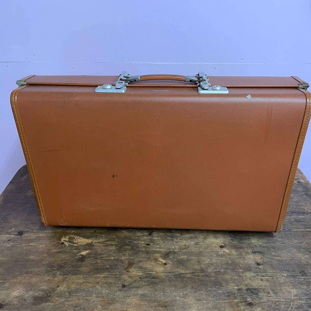 Vintage Revelation Tan Brown Suitcase Great Condition Hospitality Retail Prop