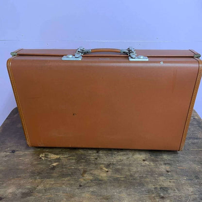 Vintage Revelation Tan Brown Suitcase Great Condition Hospitality Retail Prop